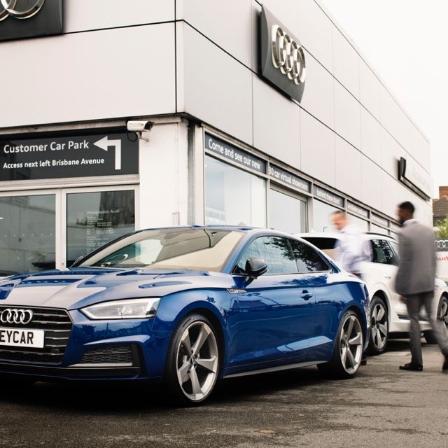 Blue Audi